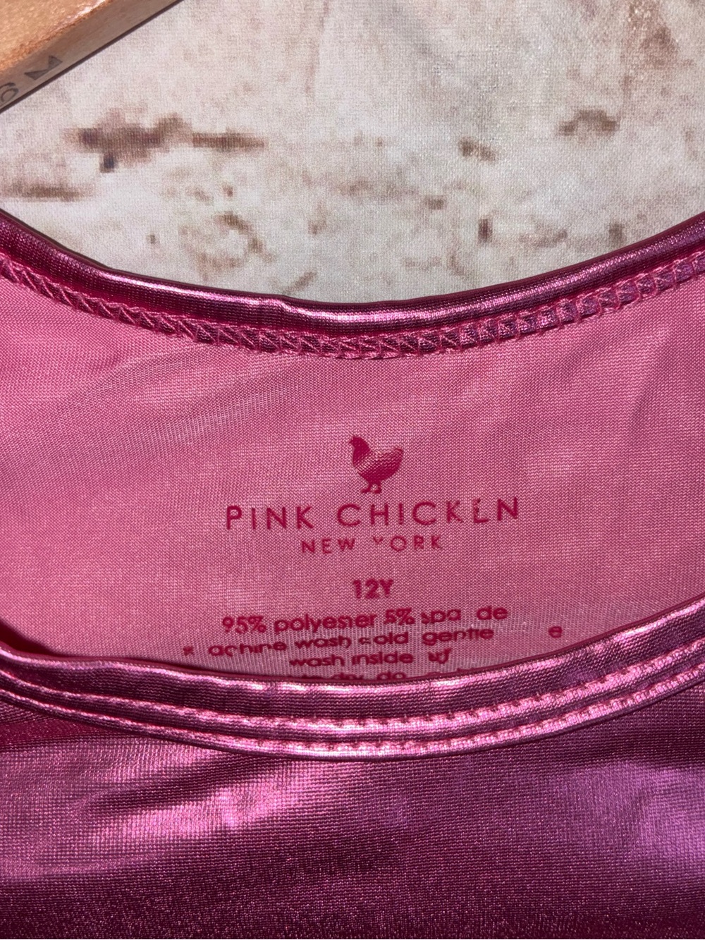 Pink Chicken Girls Lame Steph Dress in Pink Size 12Y - Picture 5 of 5
